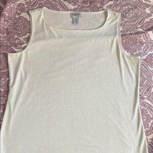Chico's Shimmering Elegant White Tank Top